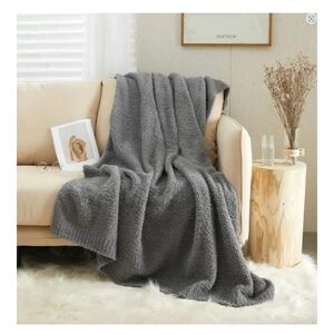 Artisan Cozy Knit Throw, High Quality Ultra Soft Machine Washable, 60”x70”, Grey